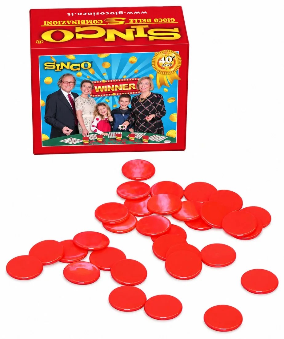 Small SINCO box with red chips